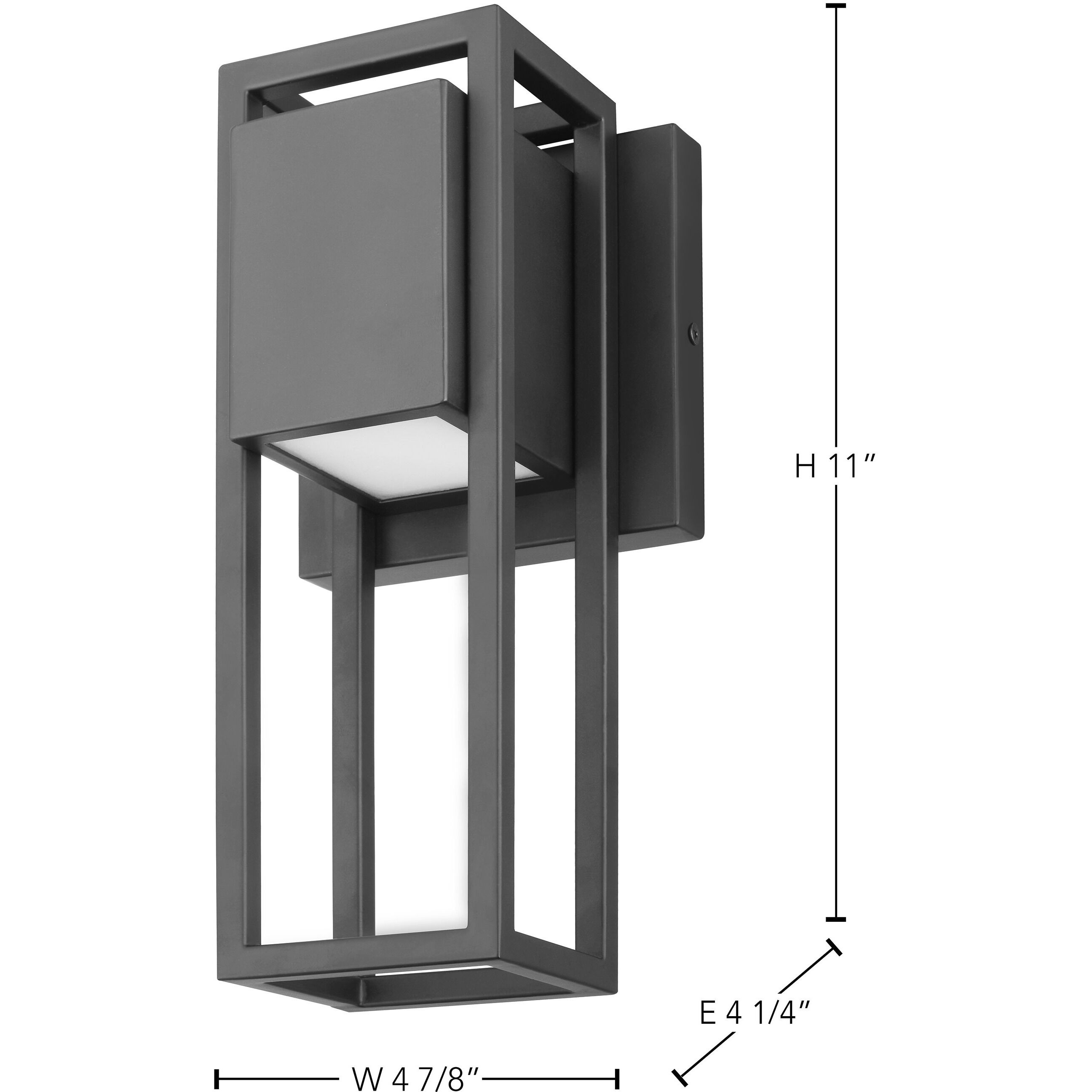 Supreme LED 11 inch Matte Black Outdoor Wall Sconce