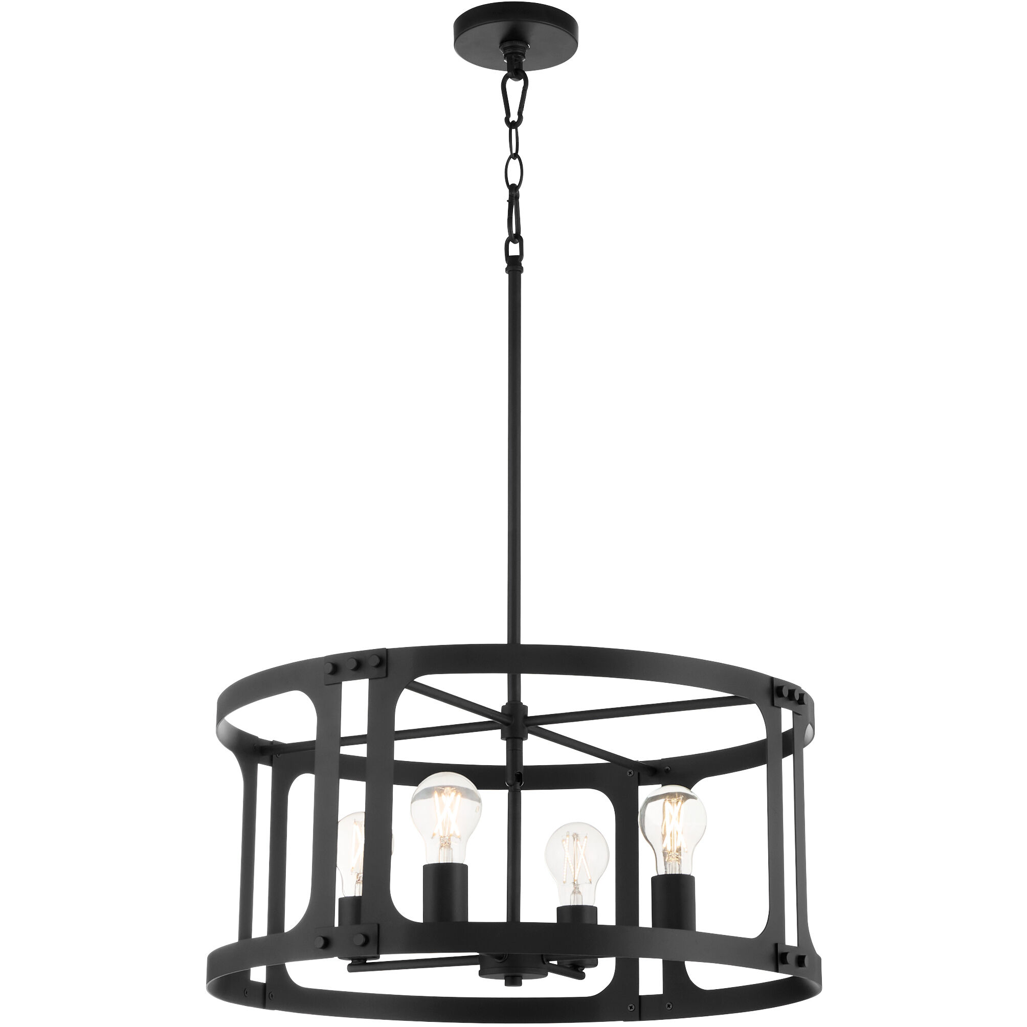 Colburn 4 Light 22 inch Matte Black Pendant Ceiling Light