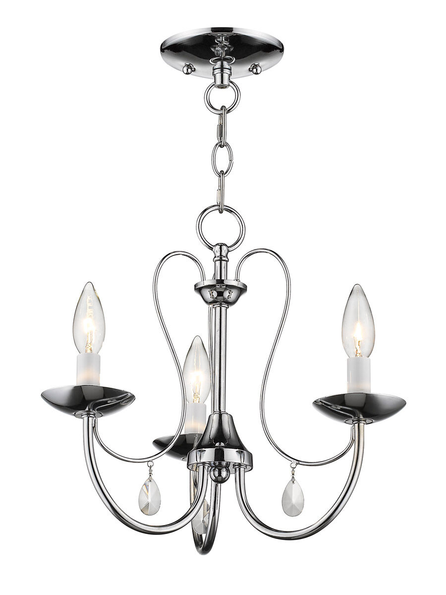 Mirabella 3 Light 14.5 inch Polished Chrome Chandelier Ceiling Light