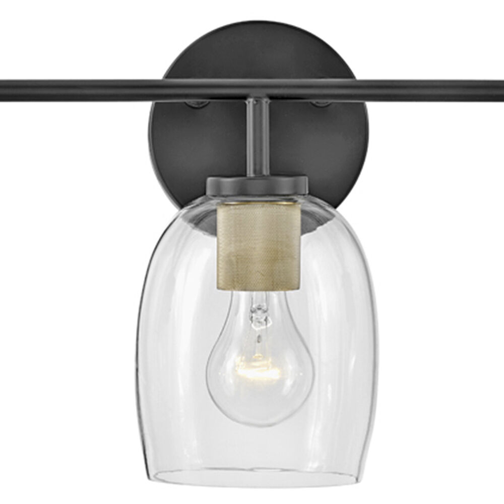 Percy LED 24 inch Black Bath Light Wall Light