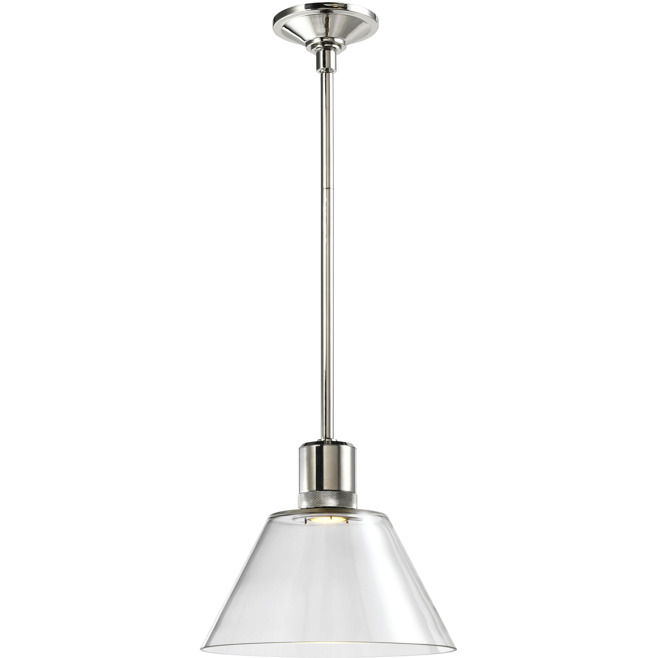 Zigrina 1 Light 11.75 inch Polished Nickel Pendant Ceiling Light