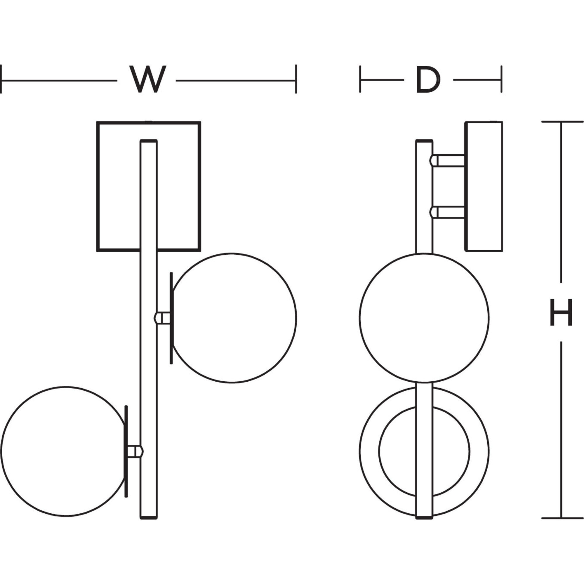Arren LED 13.5 inch Black and Light Antique Brass Sconce Wall Light