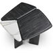 Brinton 21.26 X 21.26 inch Charcoal Grey Crown Solid Wood and White Marble Side Table