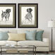 Canine Gaze / Canine Watch Black and Beige and Neutral Framed Art