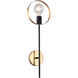 Canada 1 Light 3 inch Black/Brushed Brass Wall Sconce Wall Light
