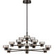 C&M by Chapman & Myers Holsted 1 Light 42 inch Aged Iron Chandelier Ceiling Light