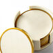 Gatsby Brass And White Coasters, Set of 7