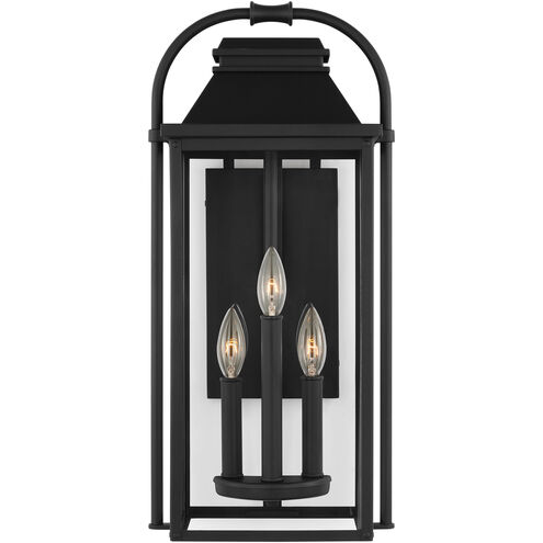 Sean Lavin Wellsworth 3 Light 22.5 inch Textured Black Outdoor Wall Lantern