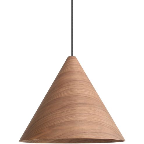 Conique 3 Light 24 inch Dark Walnut Pendant Ceiling Light