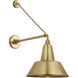 Thomas O'Brien Academy Barn Light LED 27.5 inch Hand-Rubbed Antique Brass Anchored Mack Barn Light in 12.5" Hand-Rubbed Antique Brass Bowers Shade