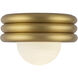 Alora Mood Harvey 1 Light 12 inch Brushed Gold Semi-Flush Mount Ceiling Light