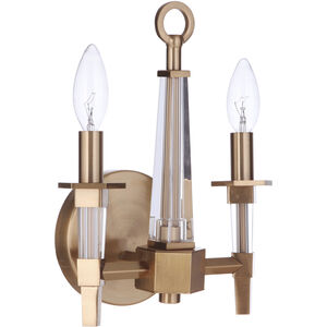 Tarryn 2 Light 11.88 inch Satin Brass Wall Sconce Wall Light