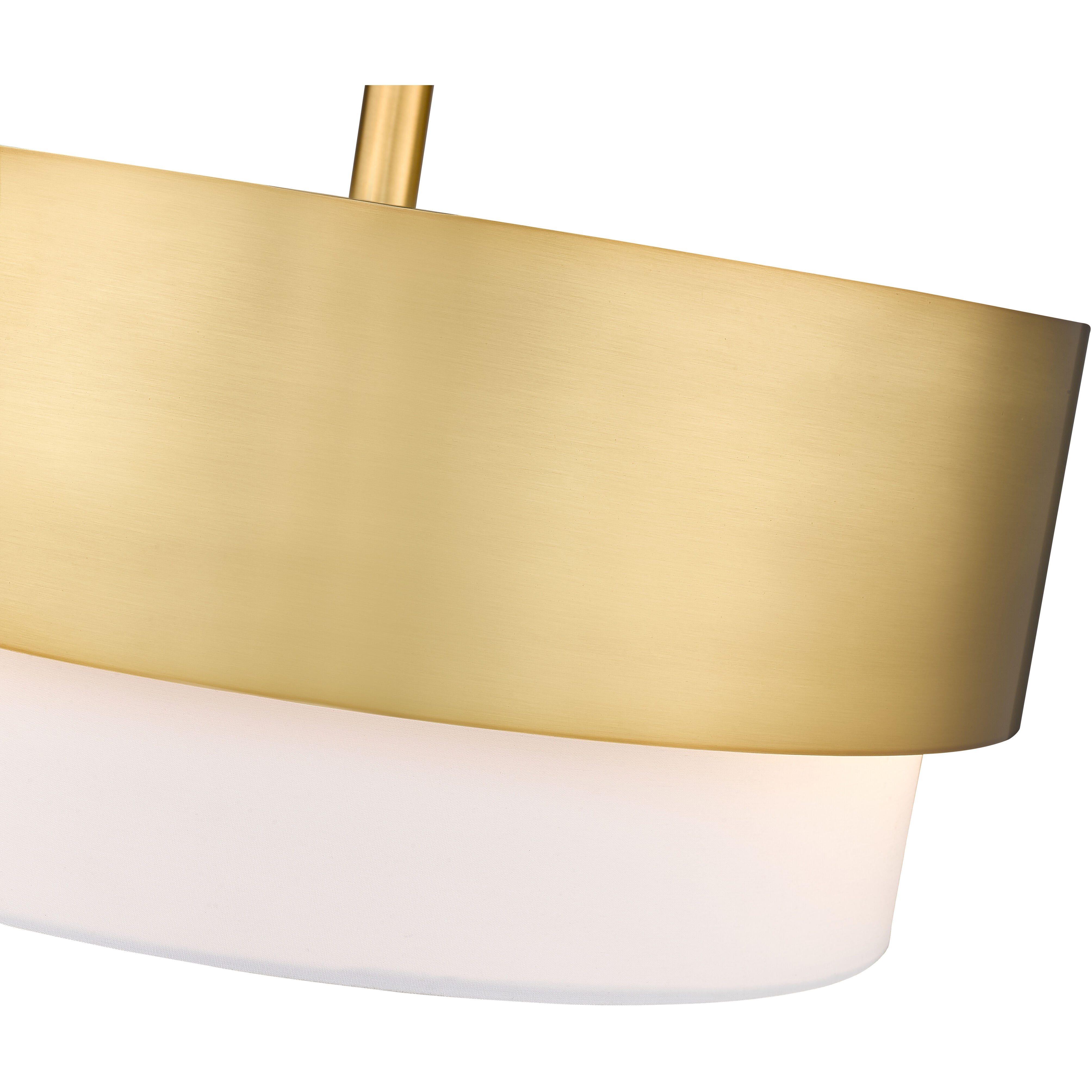 Counterpoint 3 Light 18 inch Modern Gold Semi Flush Mount Ceiling Light