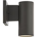 Cylinder LED 5 inch Bronze Sconce Wall Light in 8in