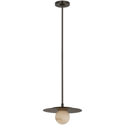 Kelly Wearstler Pertica LED 12 inch Mirrored Bronze Disc Pendant Ceiling Light