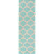 Frontier 96 X 30 inch Ivory, Aqua Rug