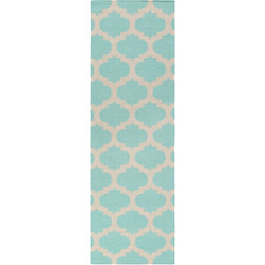 Frontier 96 X 30 inch Ivory, Aqua Rug