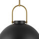 Alora Mood Harper 1 Light 15.75 inch Matte Black/Opal Matte Glass Pendant Ceiling Light