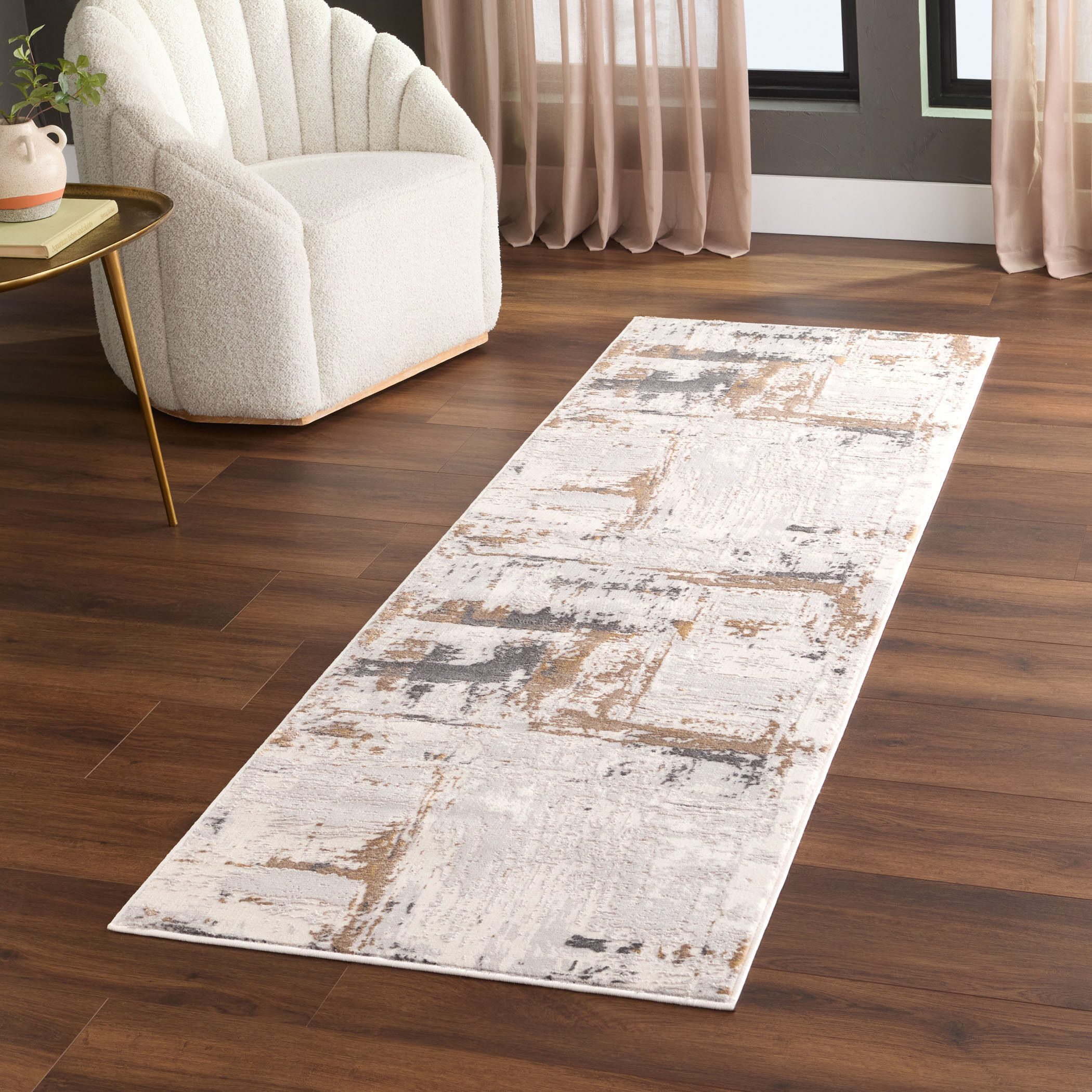 Veleka Gray and Beige Indoor Rug