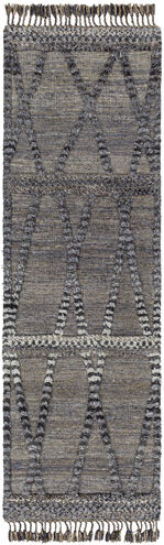 Cadiz 96 X 30 inch Black Rug in 2.5 x 8, Runner