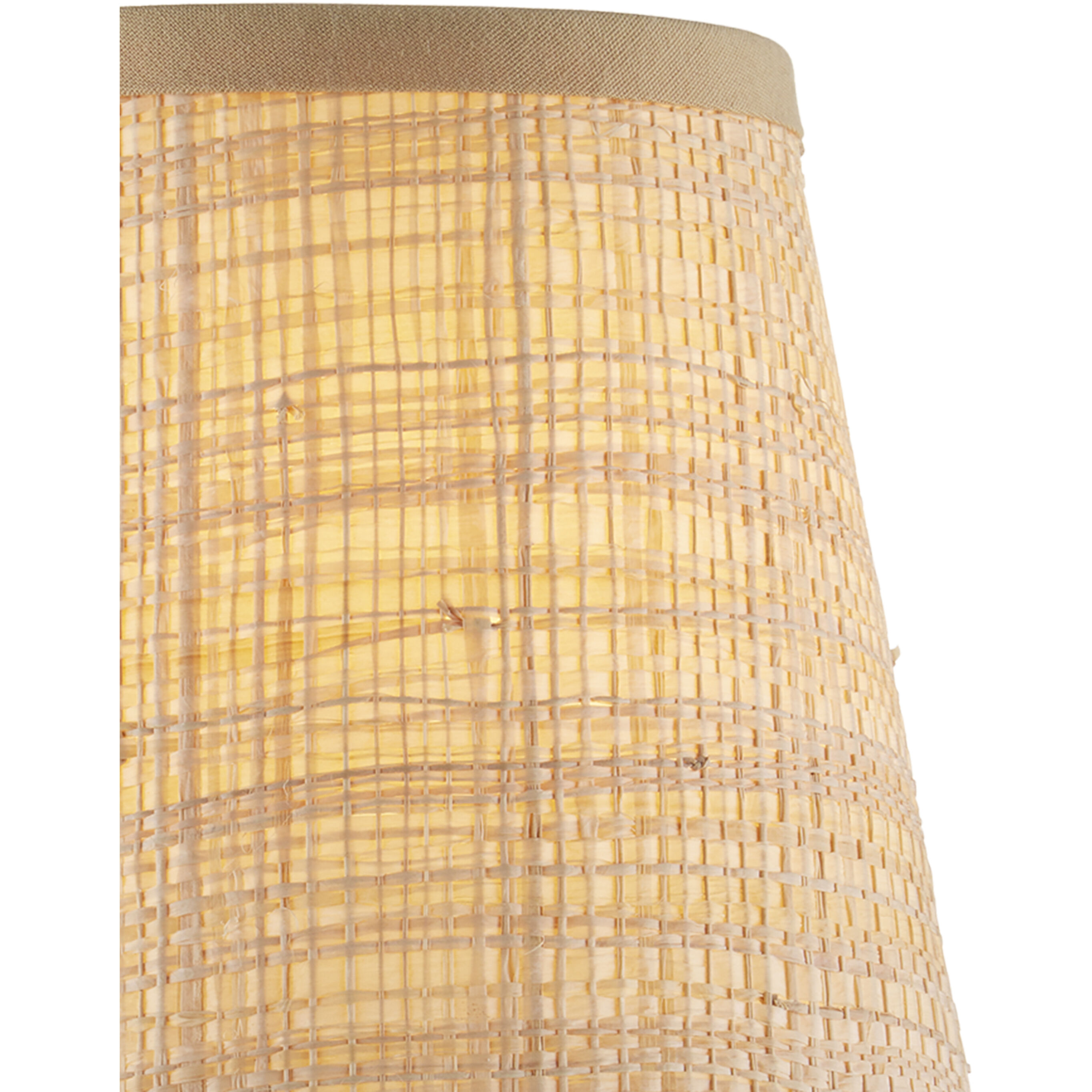 Grasscloth Natural Tapered Chandelier Shade