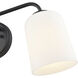 Laphia 3 Light 22 inch Matte Black Bathroom Vanity Light Wall Light