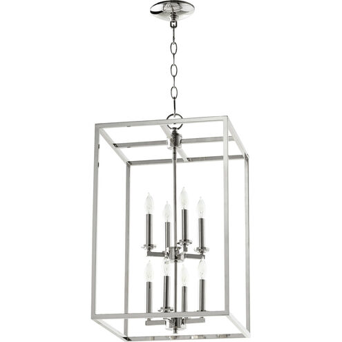 Cuboid 8 Light 14 inch Polished Nickel Foyer Pendant Ceiling Light