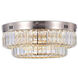 Stella LED 15.74 inch Satin Nickel Flush Mount Ceiling Light
