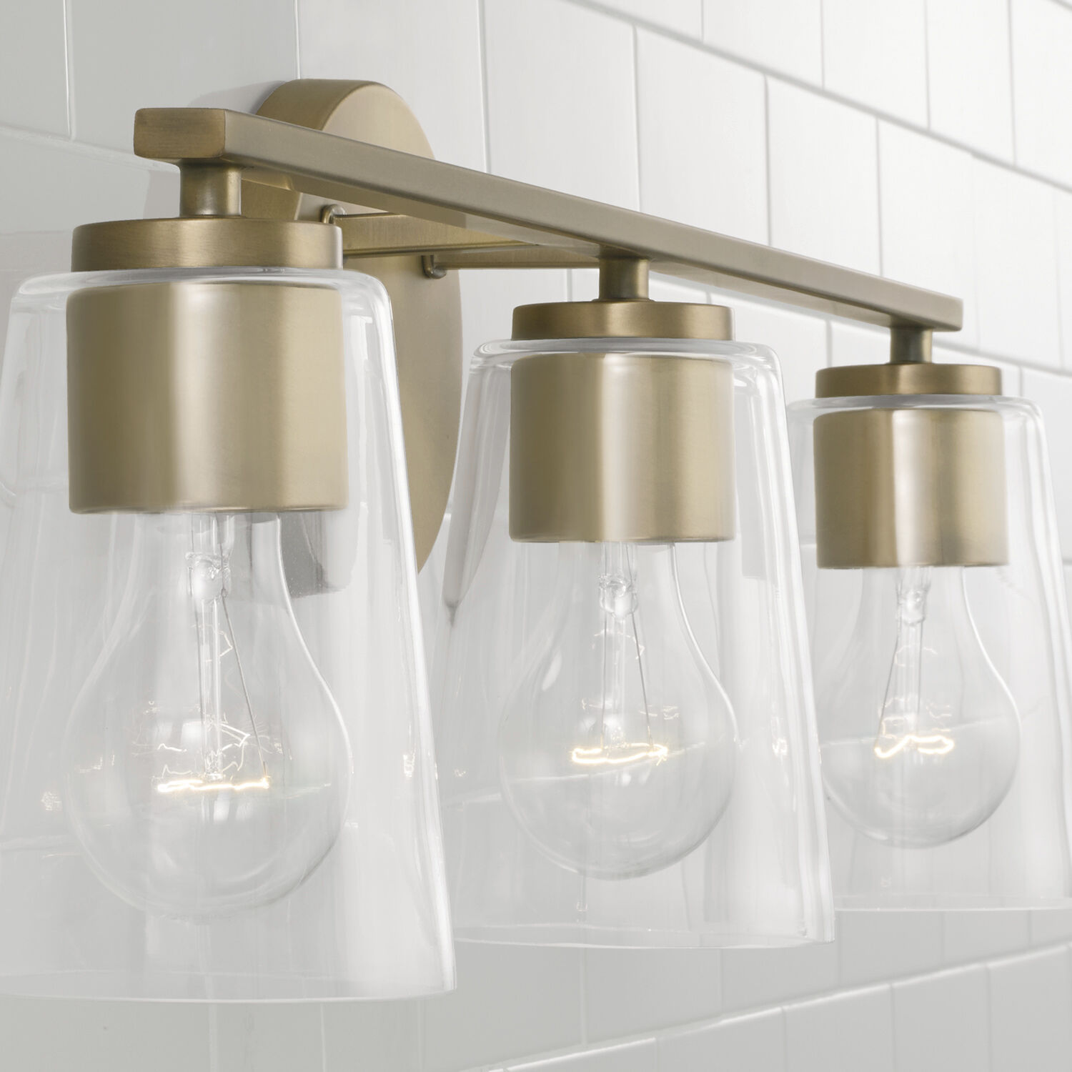 Portman 3 Light 25 inch Aged Brass Vanity Light Wall Light