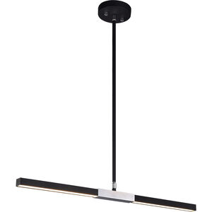 Lineare LED 2 inch Matte Black with Chrome Pendant Ceiling Light in Matte Black and Chrome