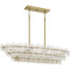 Wright 5 Light 42 inch Brushed Gold Island Light Ceiling Light