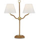 Sirocco 22.25 inch 40.00 watt Natural and Antique Brass Desk Lamp Portable Light