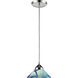 Refraction LED 7 inch Polished Chrome Mini Pendant Ceiling Light
