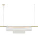 Peter Bristol Trace LED 60 inch Hand-Rubbed Antique Brass Double Linear Chandelier Ceiling Light