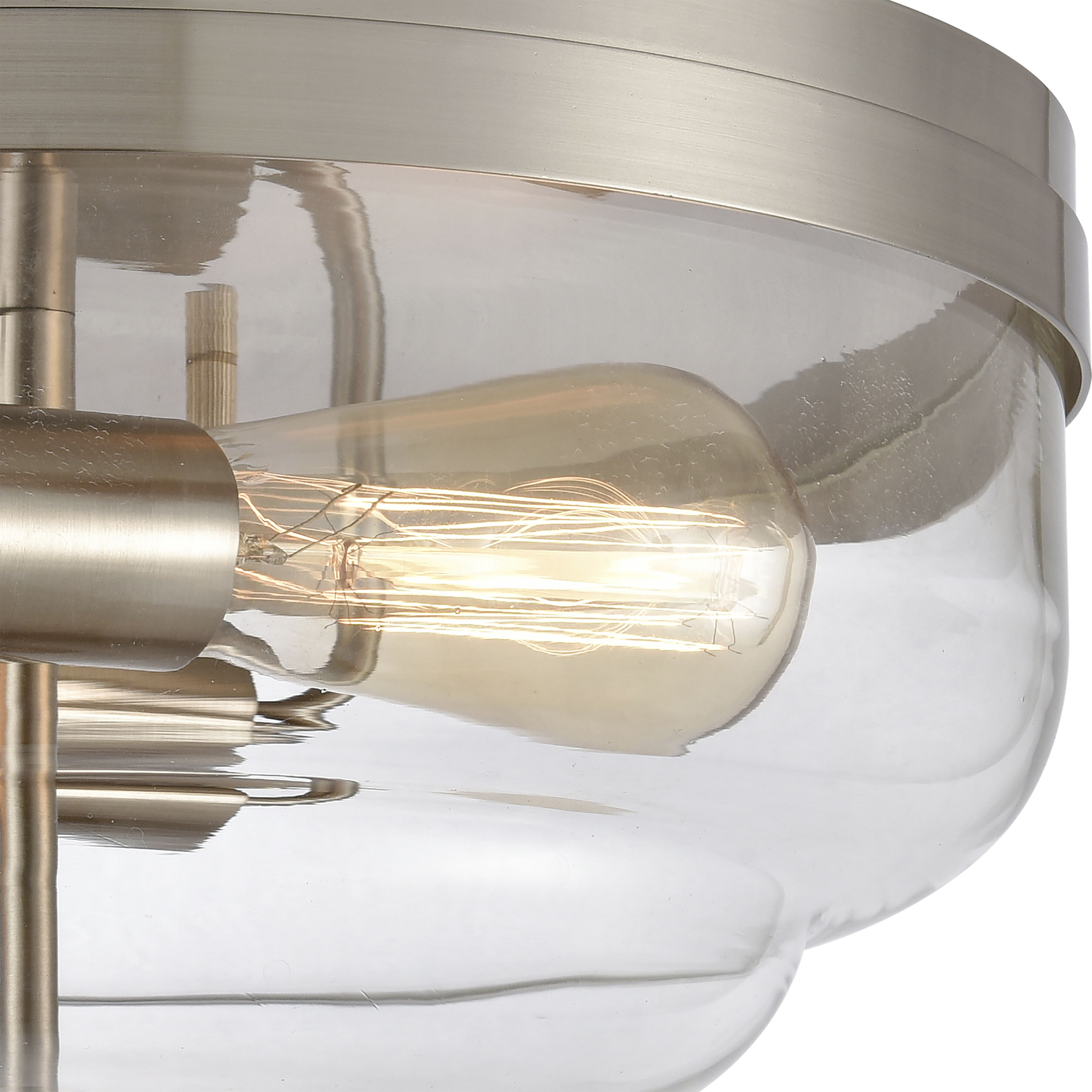 Calistoga 2 Light 13 inch Brushed Nickel Flush Mount Ceiling Light