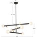 Reese 47.5 inch Vintage Brass Chandelier Ceiling Light in Amber Glass