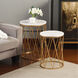 Cameron 16 inch Gold and Natural Nesting Table
