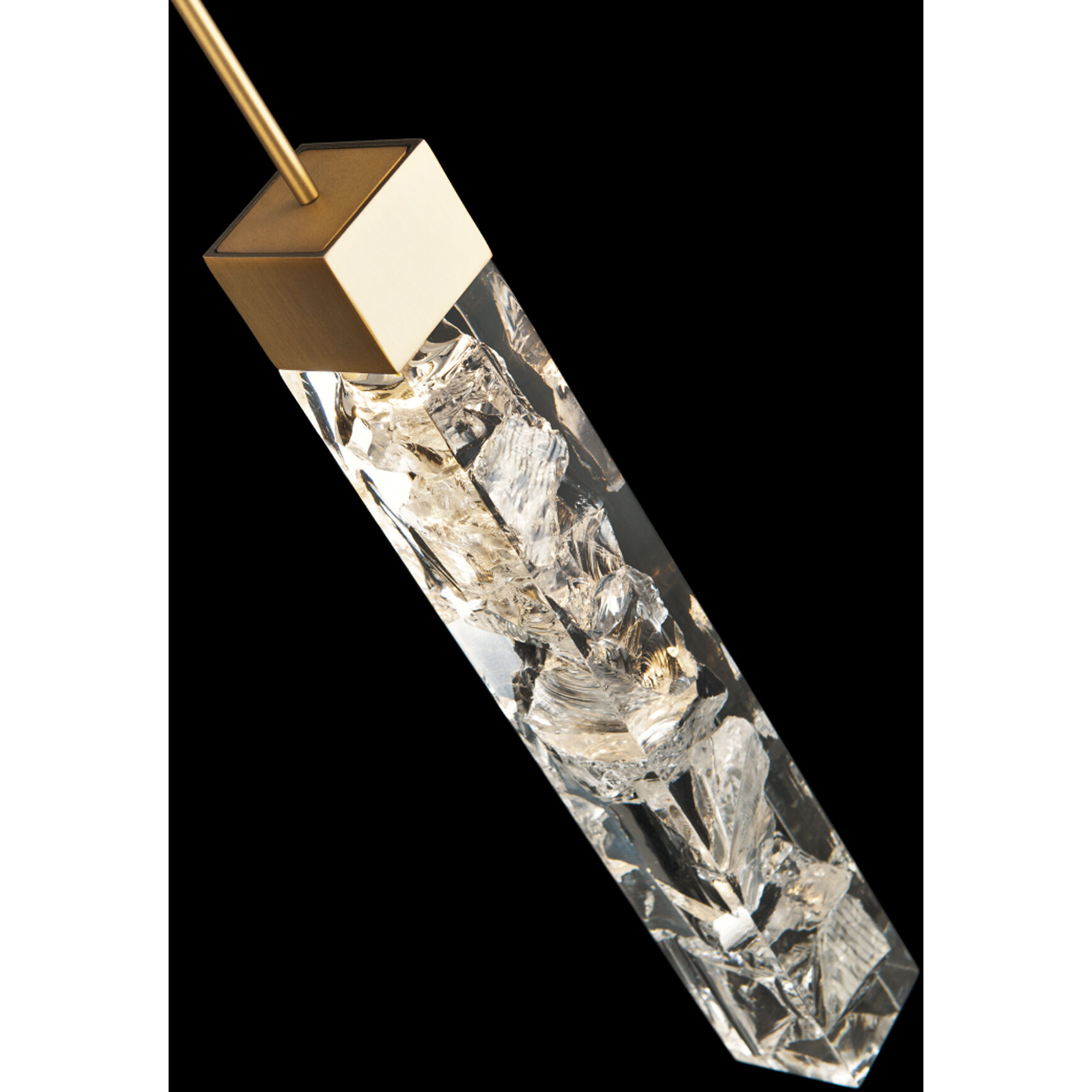 Minx LED 1.75 inch Aged Brass Pendant Ceiling Light in false