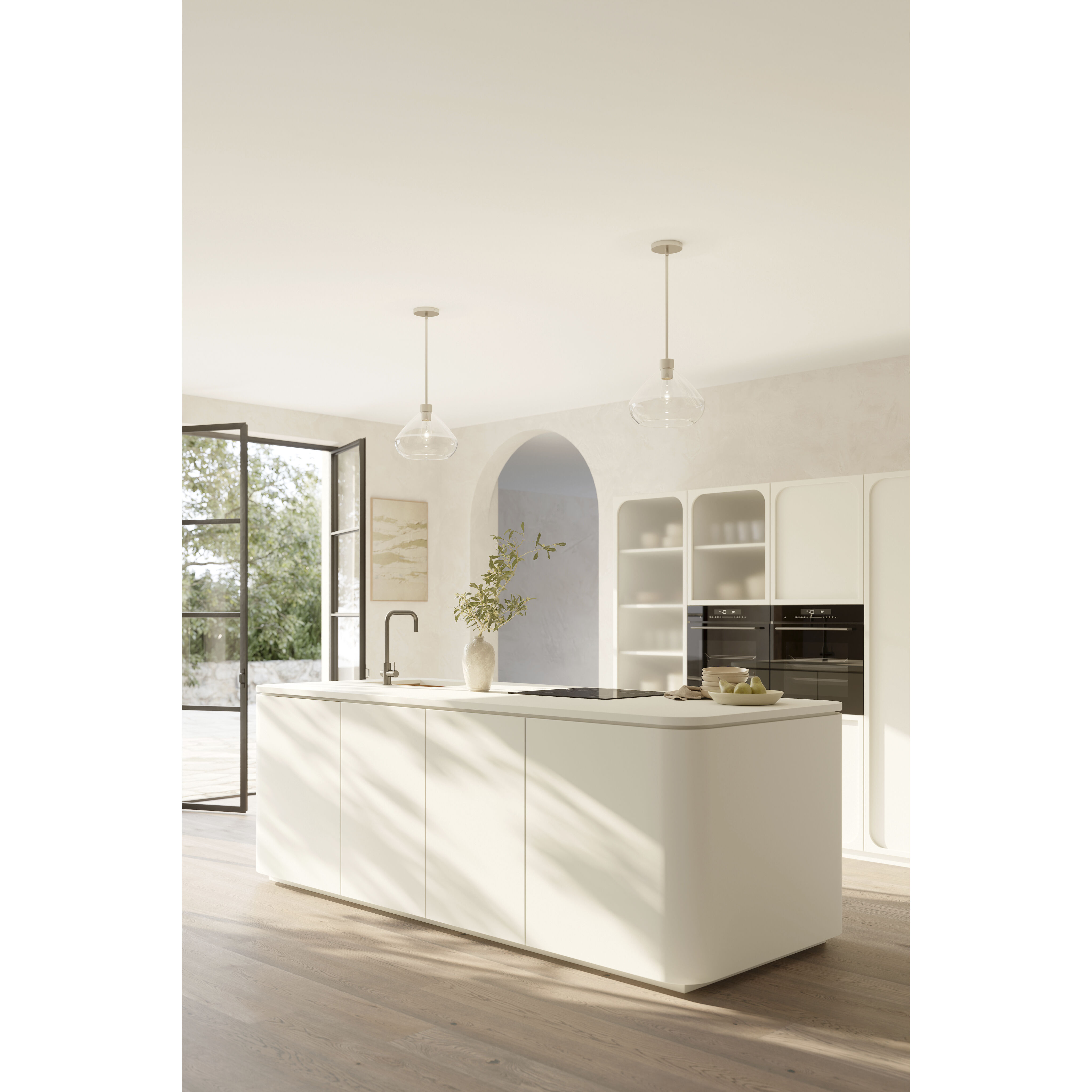 Elaris 1 Light 12.5 inch Brushed Nickel Pendant Ceiling Light