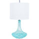 Pasha 32 inch 150 watt Light Blue and Nickel Table Lamp Portable Light