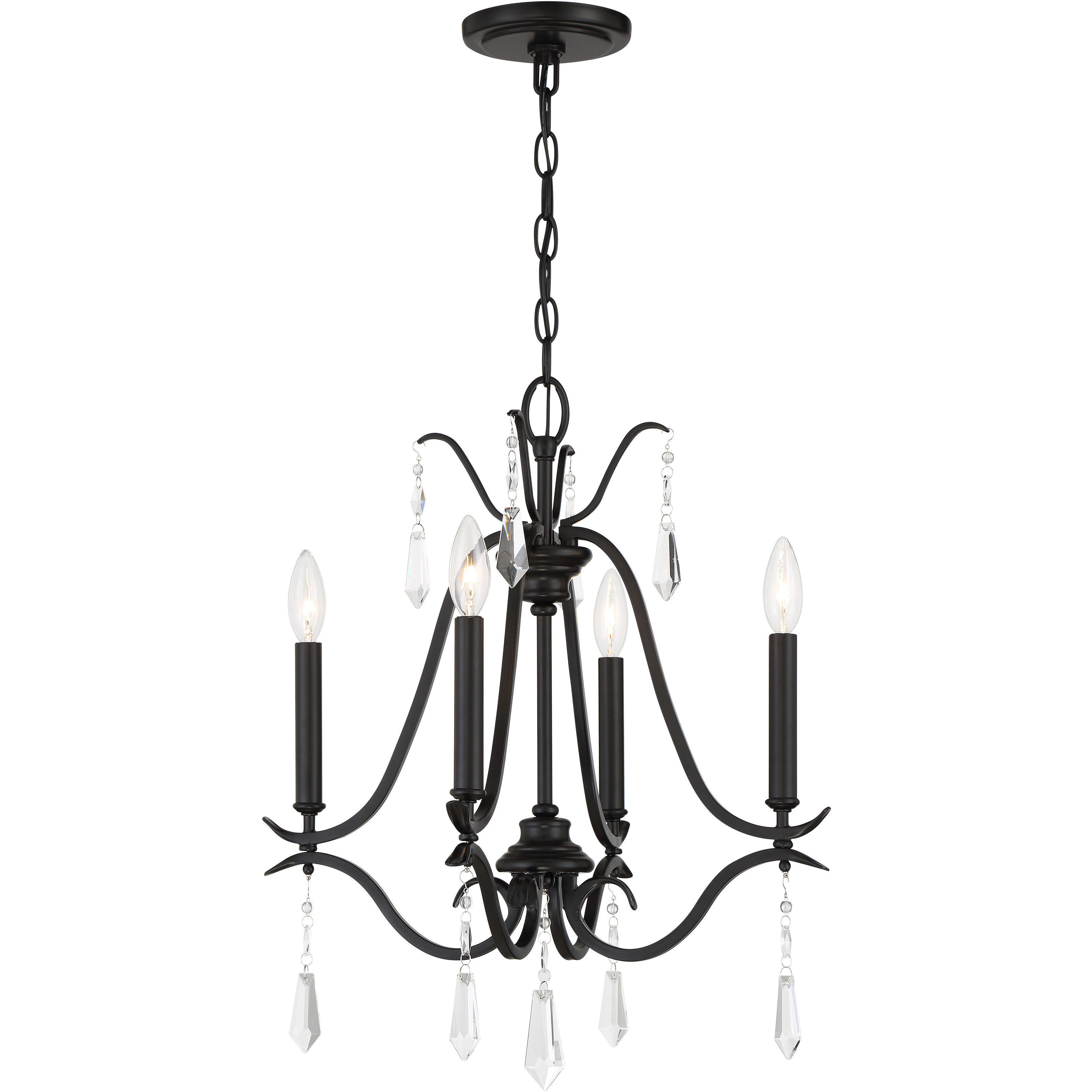 Laurel Estate 4 Light 18 inch Coal Chandelier Ceiling Light