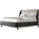 Repose Charcoal Oak US King Bed, Wooden, Upholstered