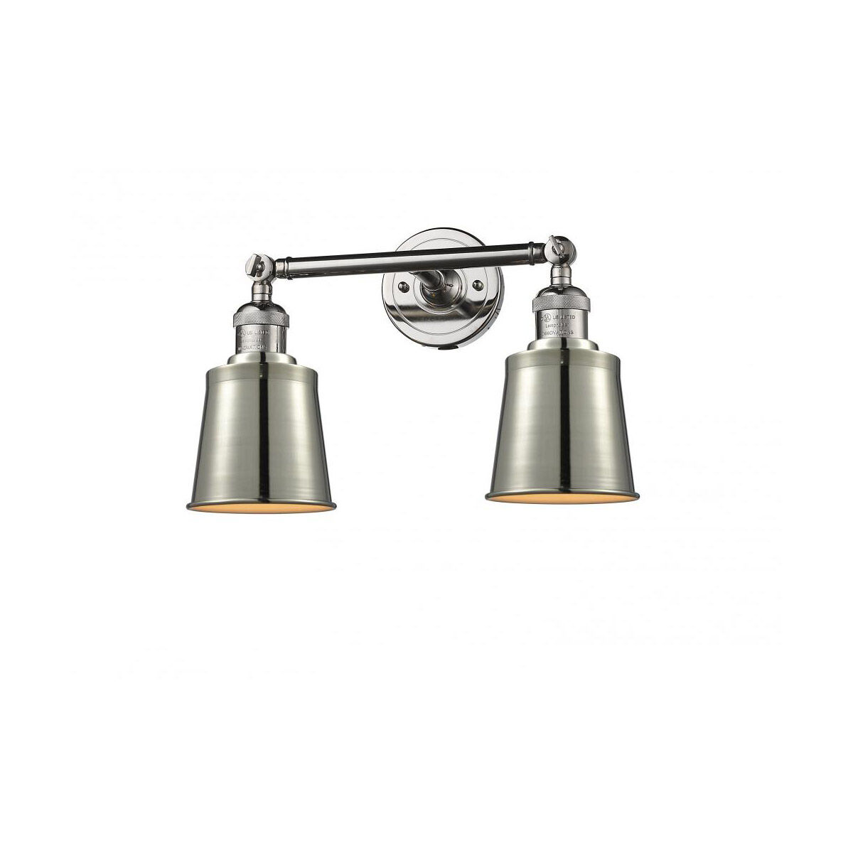 Franklin Restoration Addison LED 16 inch Polished Nickel Bath Vanity Light Wall Light, Franklin Restoration