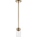 Intersection 1 Light 4 inch Burnished Brass Mini-Pendant Ceiling Light