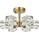 Lyra 6 Light 14 inch Satin Gold Flush Mount Ceiling Light
