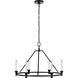 C&M by Chapman & Myers Keystone 6 Light 29.38 inch Aged Iron Chandelier Ceiling Light