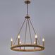 Cabana 6 Light 28 inch Lacquered Gold Chandelier Ceiling Light