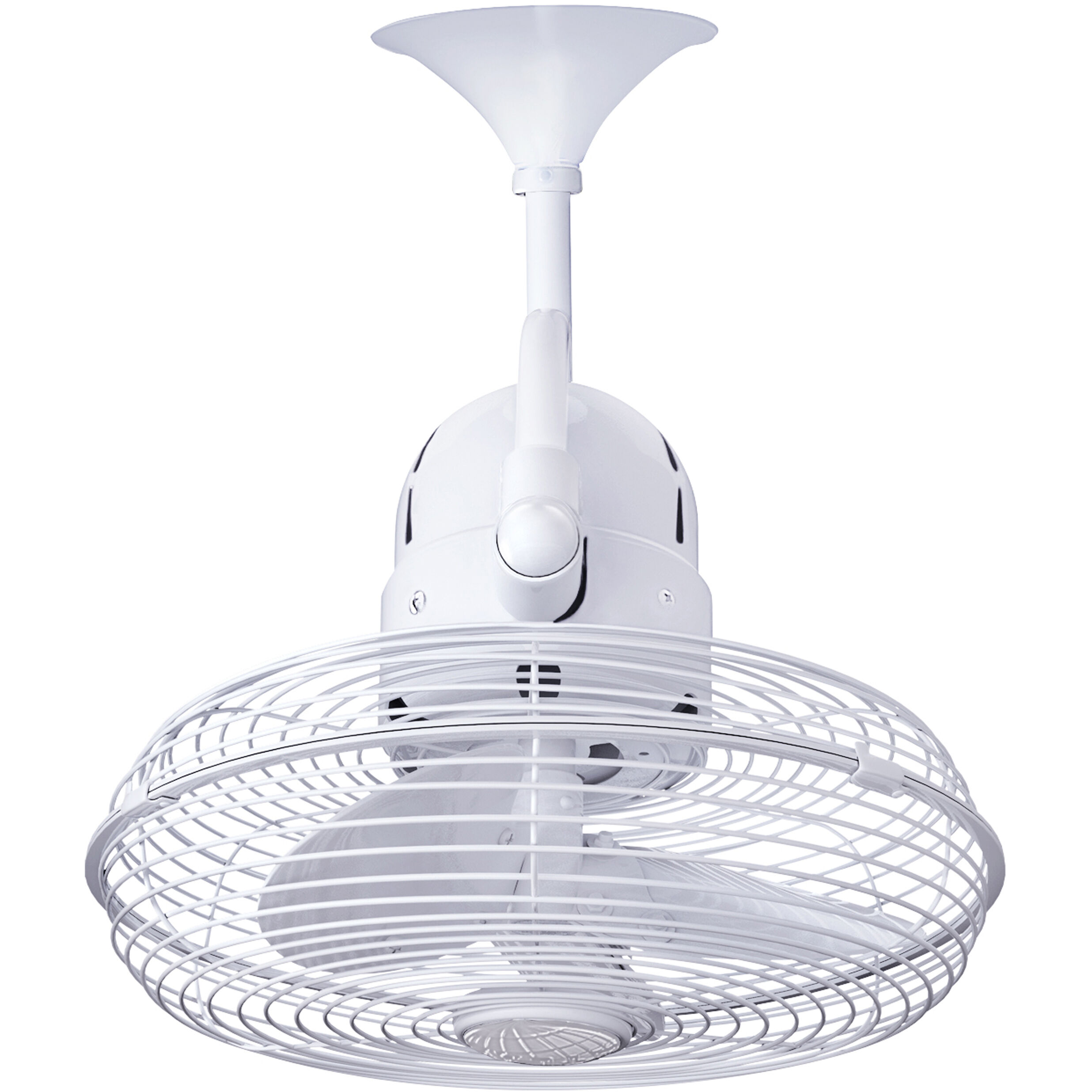 Atlas Kaye 17 inch Gloss White Wall/Ceiling Fan