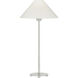 J. Randall Powers Hackney 23 inch 40 watt Polished Nickel Table Lamp Portable Light in Linen