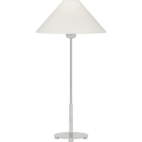 J. Randall Powers Hackney 23 inch 40 watt Polished Nickel Table Lamp Portable Light in Linen